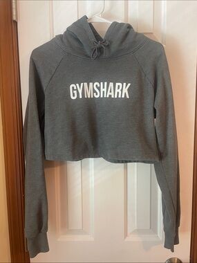 Gymshark Cropped Hoodie Sweatshirt - Gray